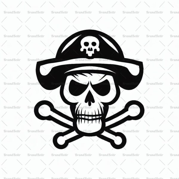 Piratenschädel und gekreuzte Knochen